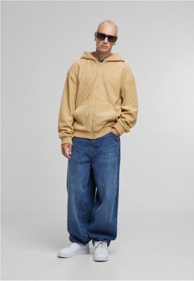 Jaquard Velvet Zip-Hoody