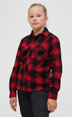 Flannel shirt children red/black