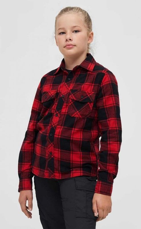 Flannel shirt children red/black