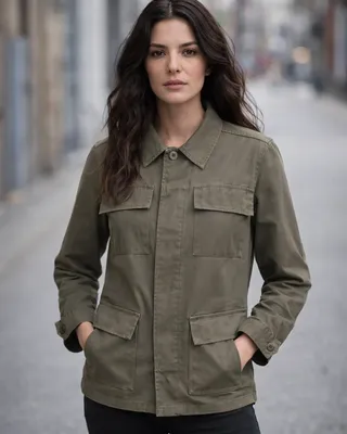 Brandit BDU Twill jacka dam – olivgrön