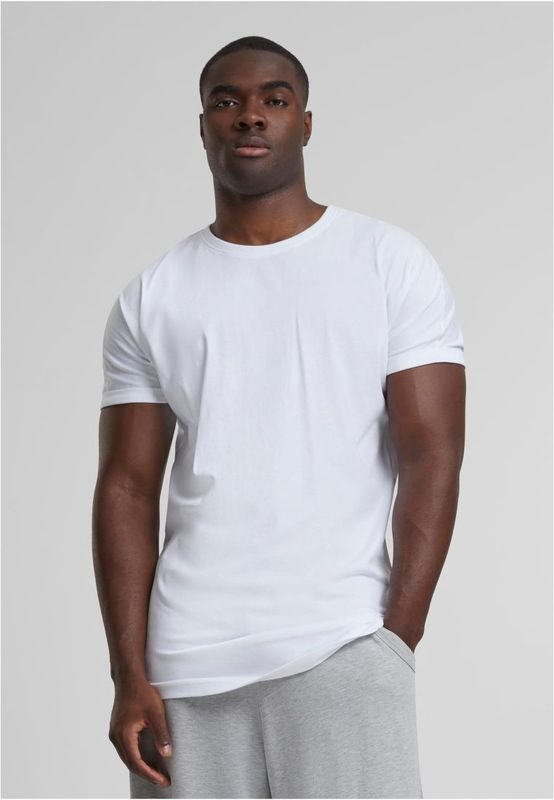 Long Shaped Turnup Tee White