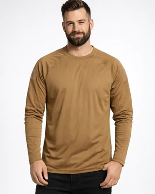 Longsleeve herr i kamelbrunt – Brandit