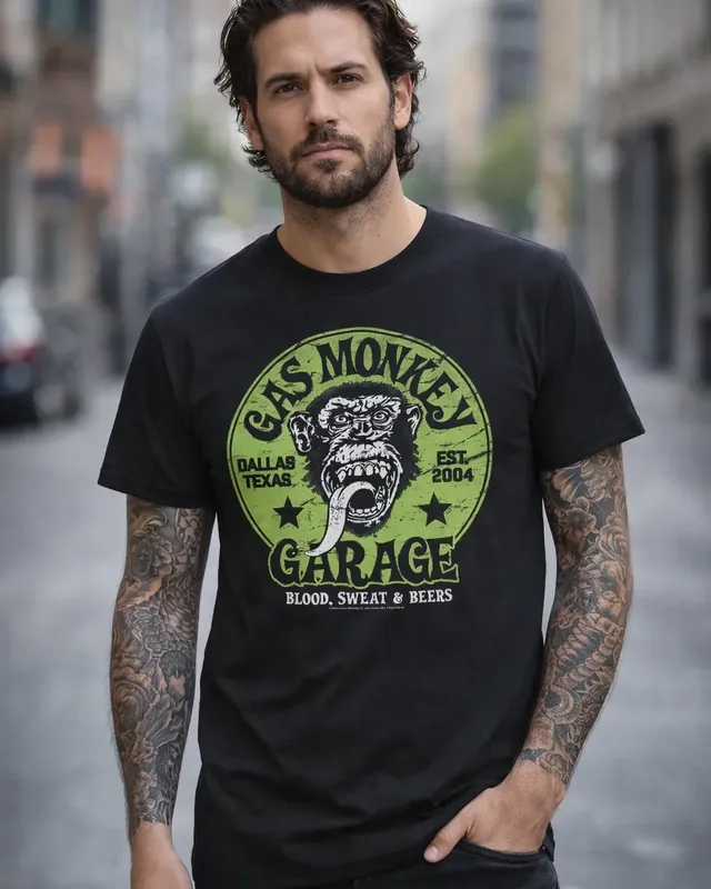 Gas Monkey Garage - Green Logo T-Shirt