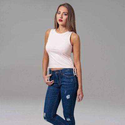 Ladies Lace Up Cropped Top