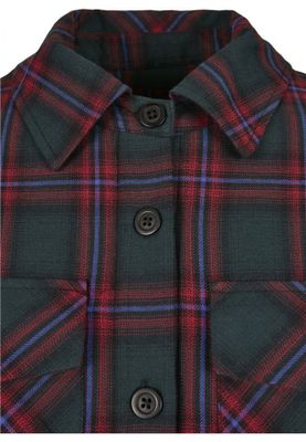 Lined checkered shirt lady