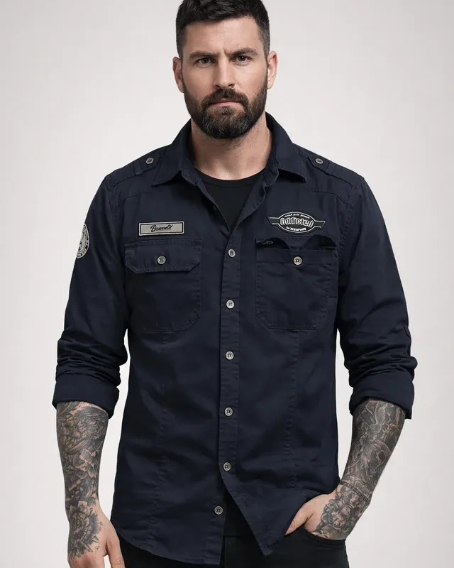Luis Vintage skjorta - navy