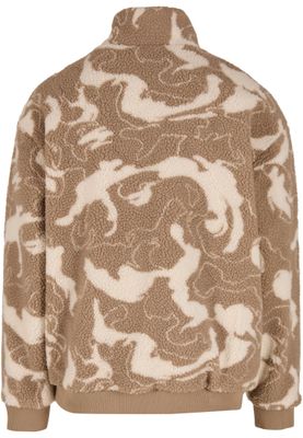 Fantasifullt mönster i beige och vit Oversized Pattern Teddy Troyer för herr – sandswirl