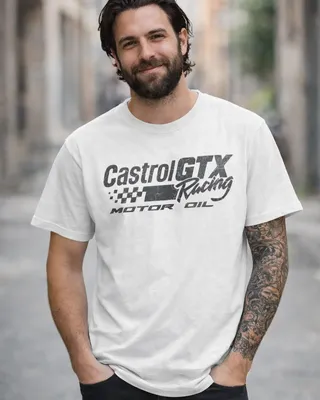 Castrol GTX Auto Racing T-shirt i vit