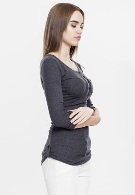 Ladies Long Rib Pocket Turnup Tee