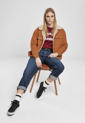Ladies Oversize Sherpa Corduroy Jacket