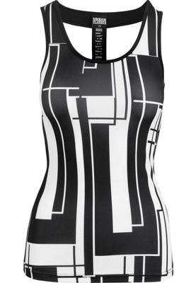 Sports top with graphic pattern ladies
