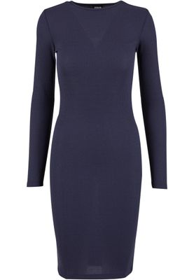 Ribbad klänning för dam – navy