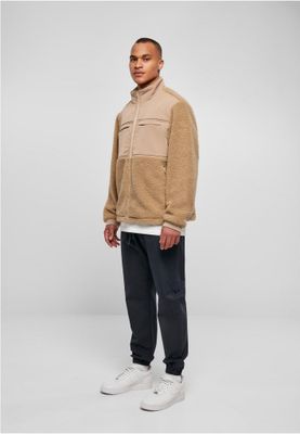 Patched Sherpa Jacket