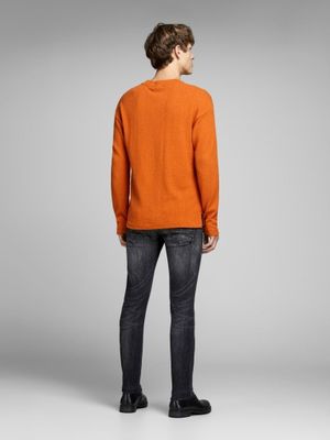 Sorte vaskede slimfit jeans til mænd