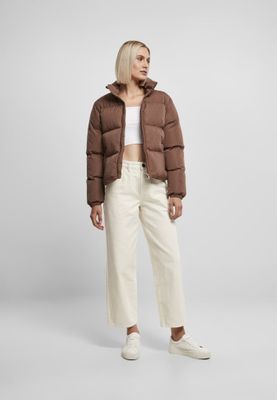 Ladies Short Peached Puffer Jacket