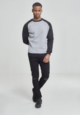 Tvåfärgad raglan sweatshirt