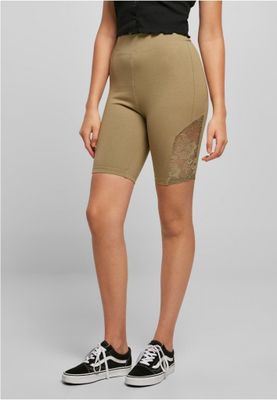 Short cycling pants with lace and high waist