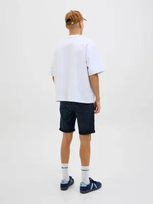 Fox Denim Shorts Normal Passform Blå Medelhög Midja