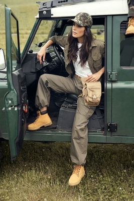 Long-sleeved vintage shirt olive - Ladies
