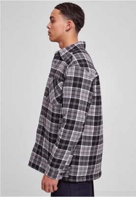 Lined checkered shirt men