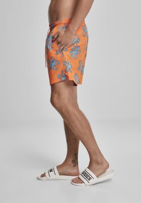 Swim shorts floral orange