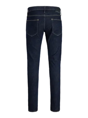 Mörkblå otvättade slim fit jeans - GLENN