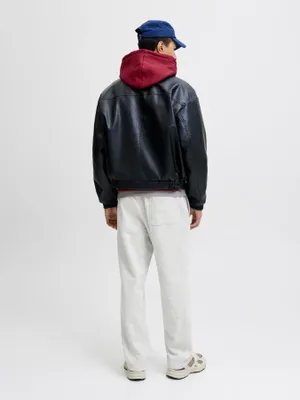 Grå joggingbyxor herr – relaxed fit
