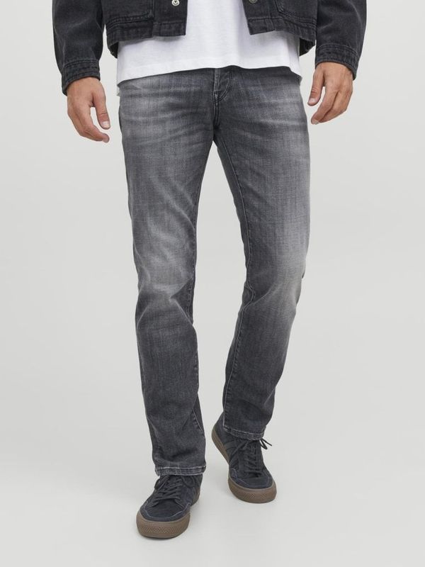 Grå stright slim fit jeans herr