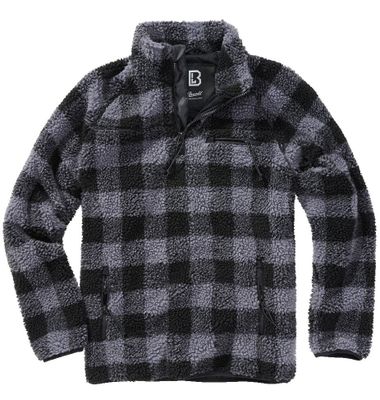 Lumberjacka teddyfleece pullover gray/black - men