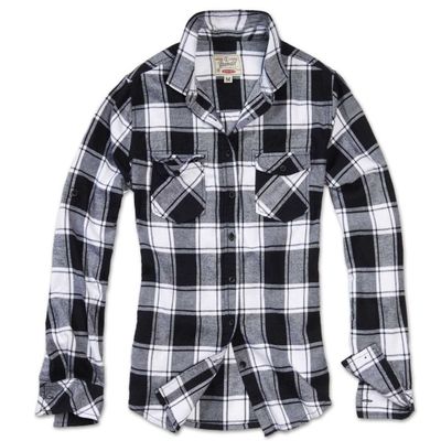 Checkered flannel shirt lady
