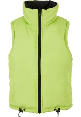 Ladies' reversible short puffer vest