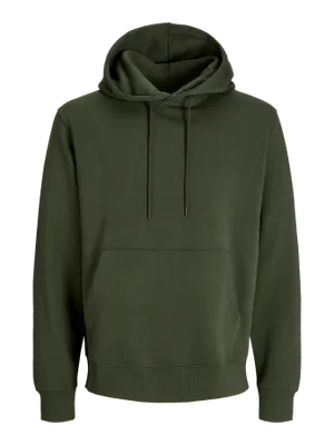 Avslappnad Hoodie med Känguruficka
