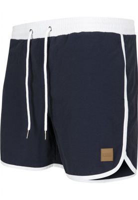 Retro swim shorts navy/white