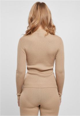 Ladies Rib Knit Turtelneck Sweater