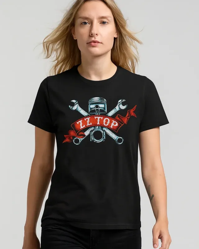 ZZ Top Piston Flag T-shirt dam i svart