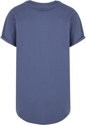 Long Shaped Turnup Tee Vintage Blue