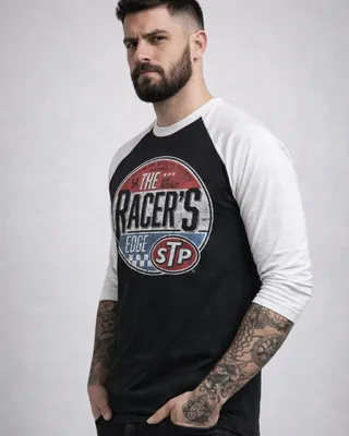 STP - The Racer's Edge Baseball 3/4 Sleeve Tee