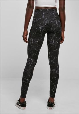 Black marble leggings
