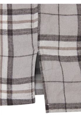 Long Oversized Grey Check Shirt