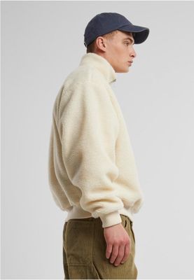 Teddy jacket with half zip for men