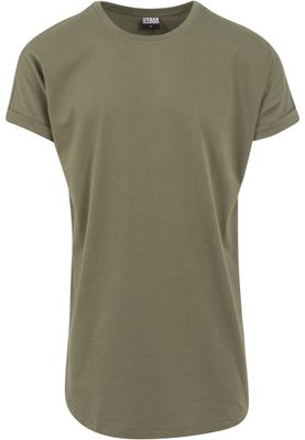 Long Shaped Turnup Tee Olive
