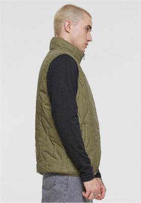 Stylish Olive Green Quilted Vest for Men