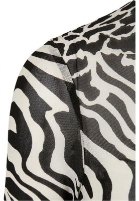 Ladies AOP Mesh Turtleneck Longsleeve