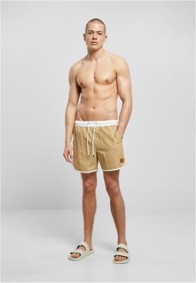 Retro Swimshorts White/Unionbeige