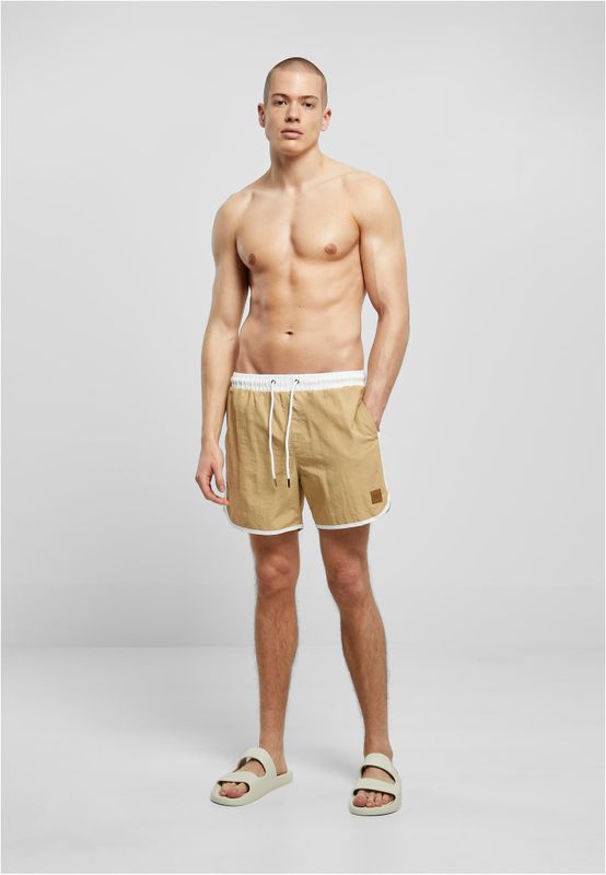 Retro Swimshorts White/Unionbeige