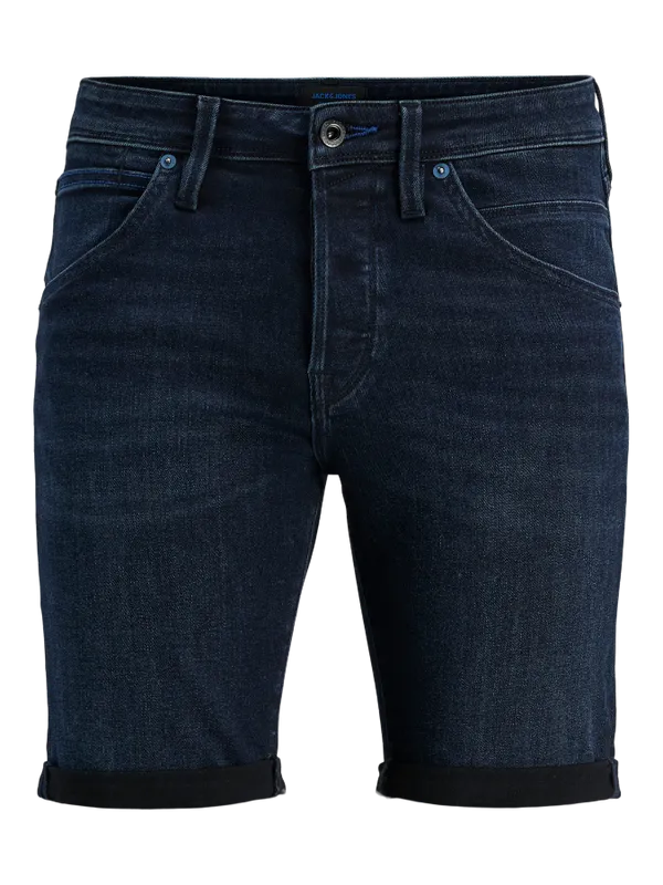 Fox Denim Shorts Normal Passform Blå Medelhög Midja