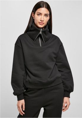 Ladies Oversized High Neck Troyer Crew
