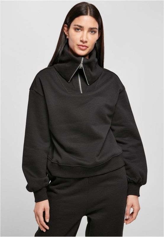 Ladies Oversized High Neck Troyer Crew