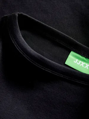 Stretchig Båthals Topp Med 3/4 Ärmar