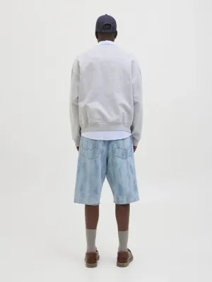 Blå denimshorts herr – klassiska femficksjeans i ekologisk bomull